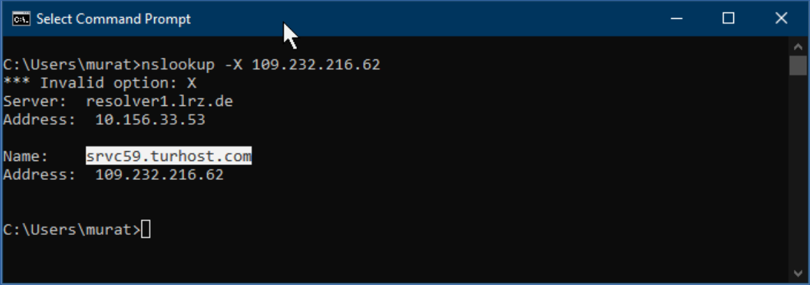 nslookup-x