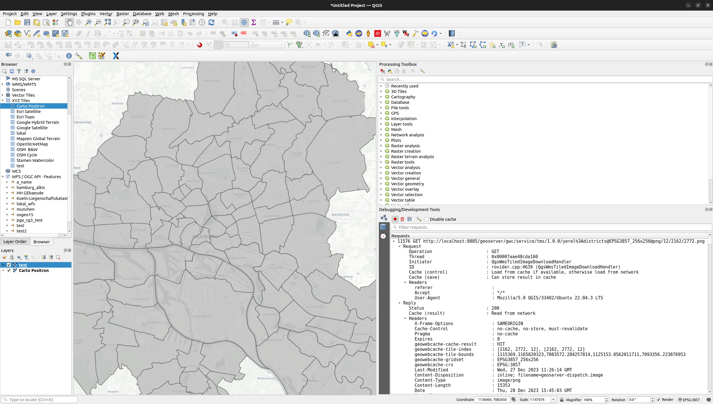 2300 qgis with xyz
